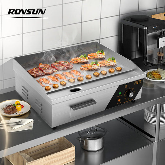 NEW- ROVSUN 22" 1600W 110V Commercial Electric Griddle Countertop