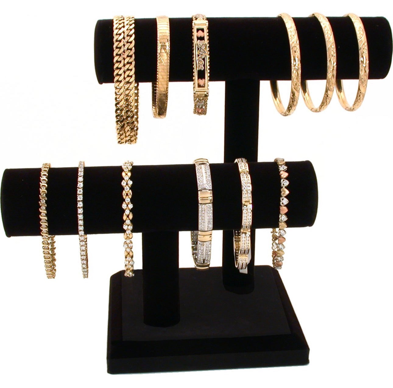 New- 22-Piece Jewelry Display Organizer Set - Necklace, Bracelet, Ring & Earring Stands (Black)