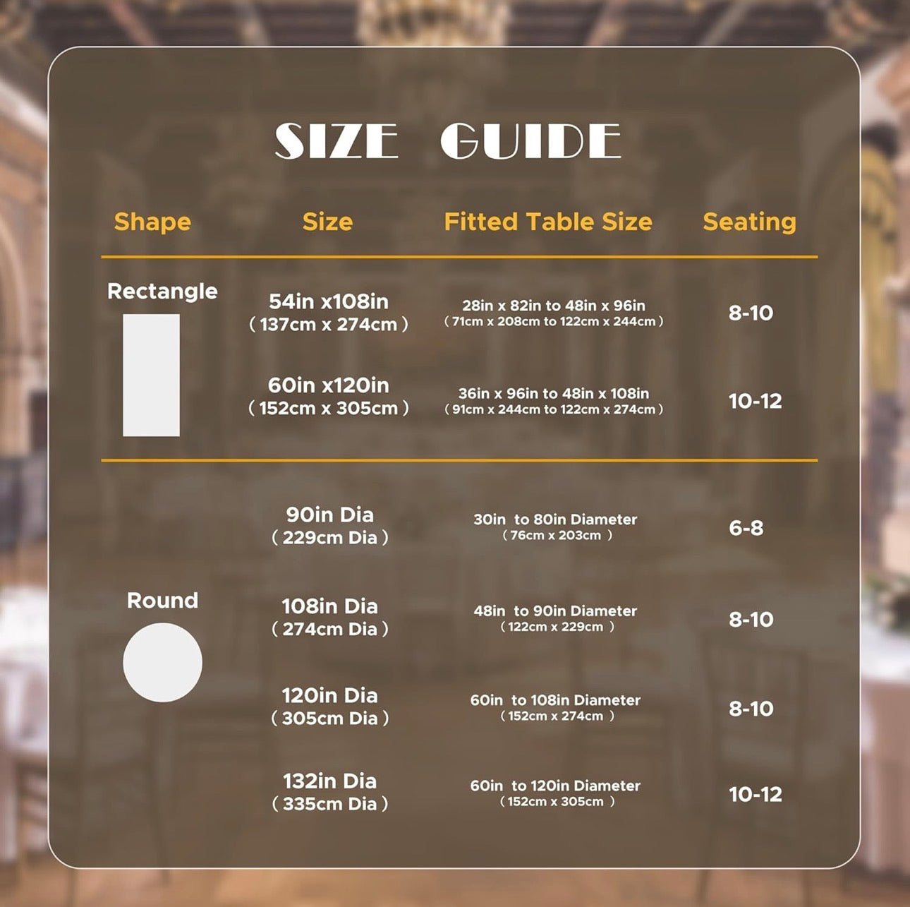 NEW- 8 Pack White Table Cloths 120 Inch Round - Stain Resistant and Washable Tableclothes, Polyester Fabric Table Covers for Wedding, Party, Banquet, Formal Events