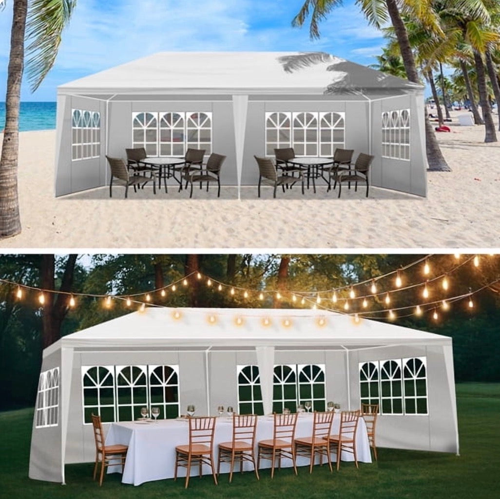NEW- Outdoor Canopy Tent Patio Camping Party Tent Wedding Canopy Tents for Parties Gazebo Shelter BBQ Events Booths with Removable Sidewalls (10'x20' 4 Sidewalls)
