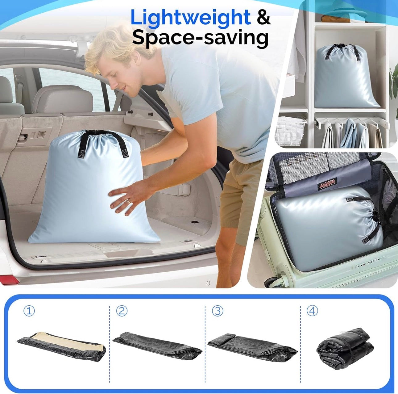 NEW- VINGLI Air Mattress with Built-in Pump, 18 Raised Blow Up Mattress with Soft Flocked Top, Leakproof Inflatable Mattress for Camping, Home, Guests,with Storage Bag (Luxury Kaqi, Twin)