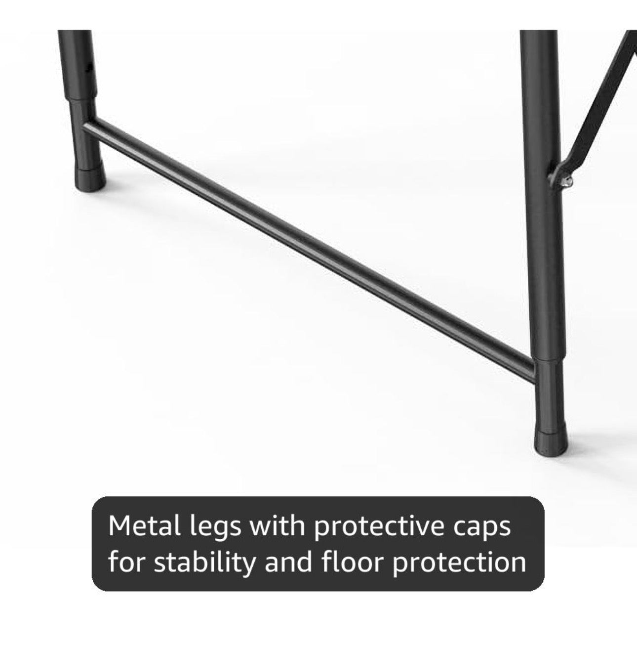 NEW- VINGLI 4 FT Plastic Folding Camping Table,3-Level Adjustable Height, Portable in/Outdoor Party Picnic Dining Desk,Off-White Garden Soccer Multipurpose Entertaining Activities, Black
