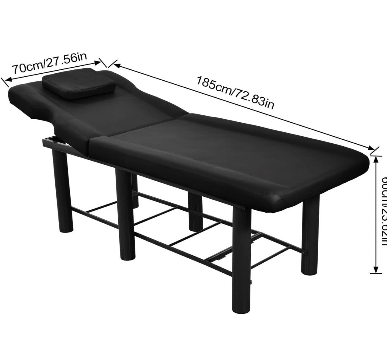NEW- Heavy Duty Massage Table | Stationary Massage Beds with Adjustable Backrest | Heavy Duty Bed, 440.9Lbs Capacity Waxing Bed for Rehabilitation Spa Massage