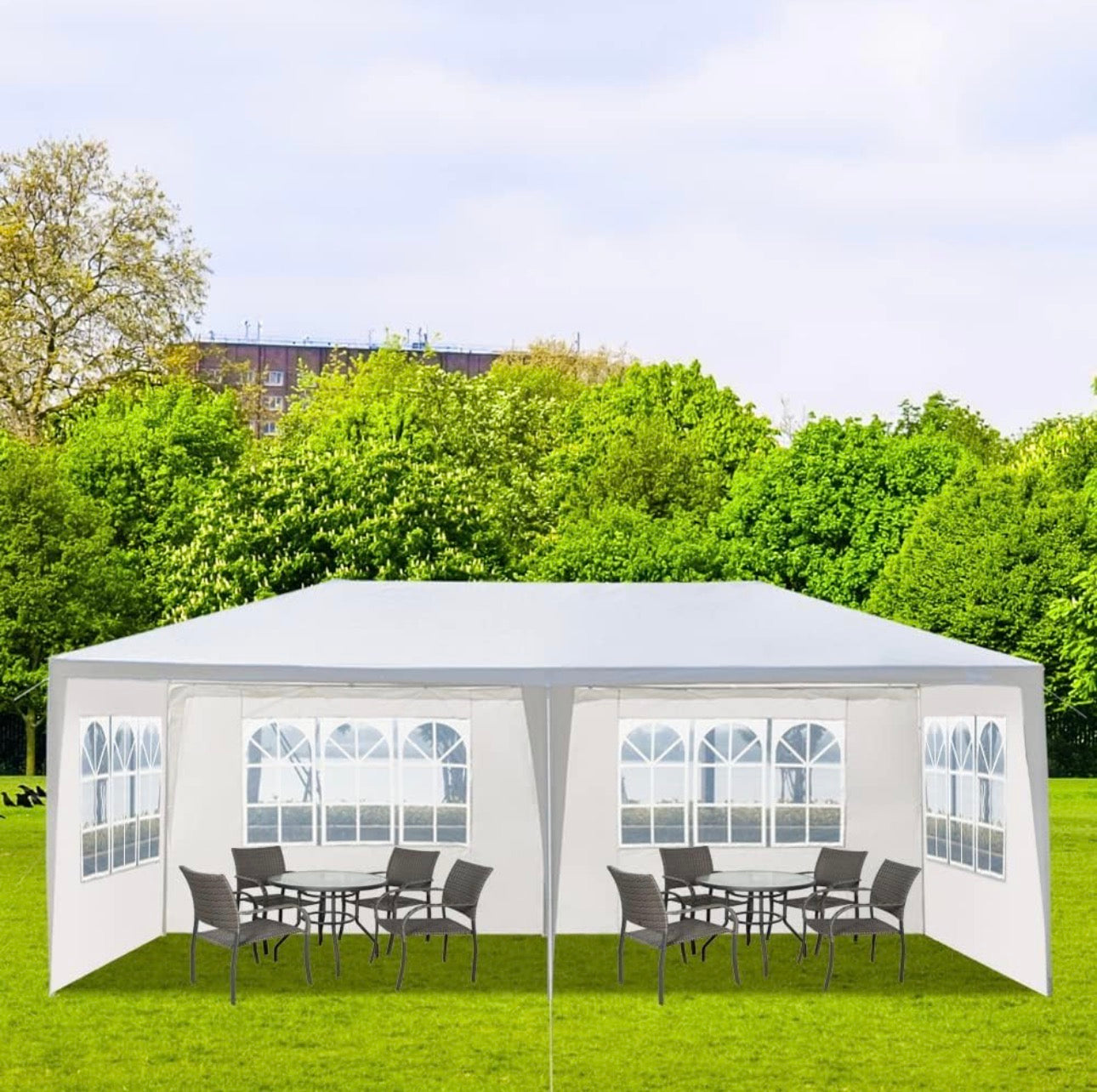 NEW- Outdoor Canopy Tent Patio Camping Party Tent Wedding Canopy Tents for Parties Gazebo Shelter BBQ Events Booths with Removable Sidewalls (10'x20' 4 Sidewalls)