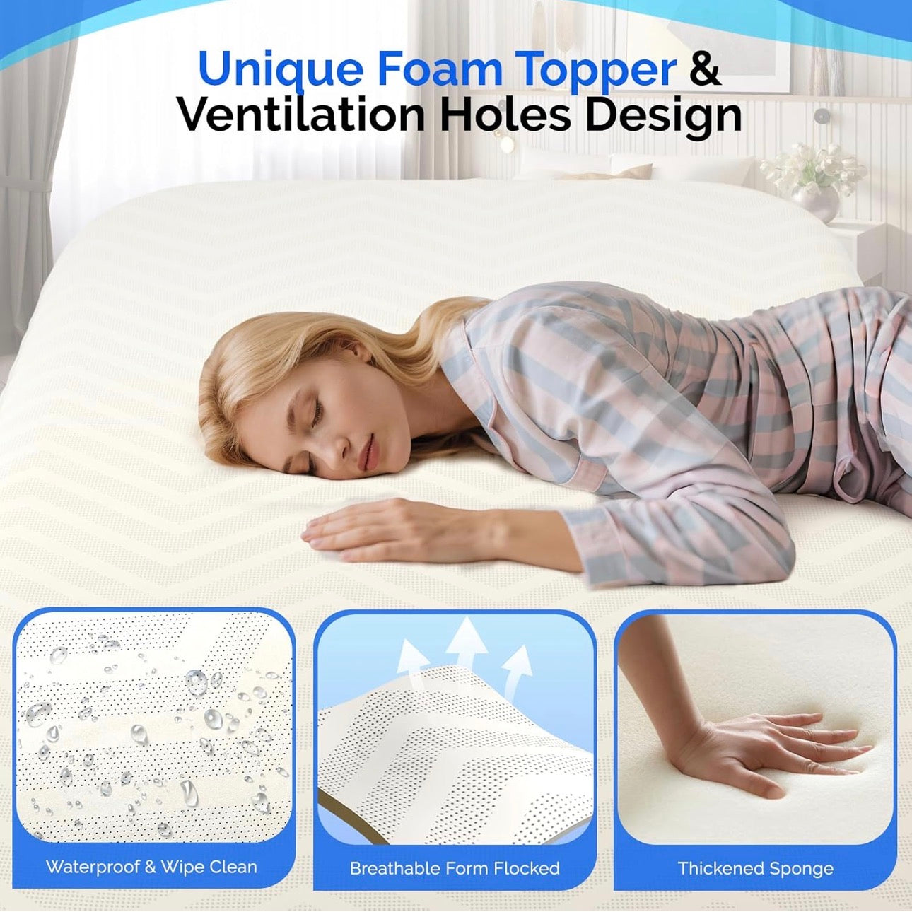 NEW- VINGLI Air Mattress with Built-in Pump, 18 Raised Blow Up Mattress with Soft Flocked Top, Leakproof Inflatable Mattress for Camping, Home, Guests,with Storage Bag (Luxury Kaqi, Twin)