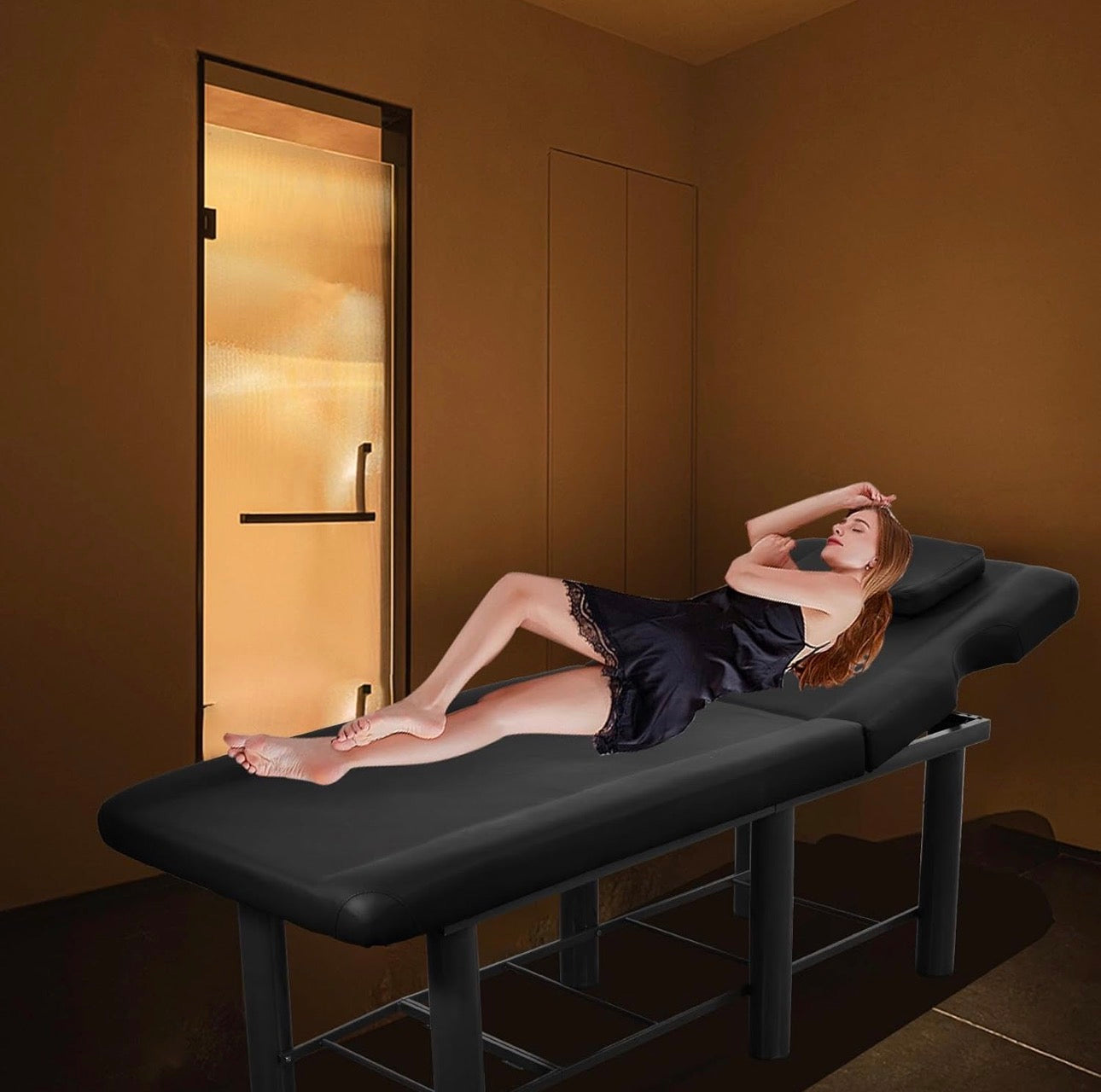 NEW- Heavy Duty Massage Table | Stationary Massage Beds with Adjustable Backrest | Heavy Duty Bed, 440.9Lbs Capacity Waxing Bed for Rehabilitation Spa Massage