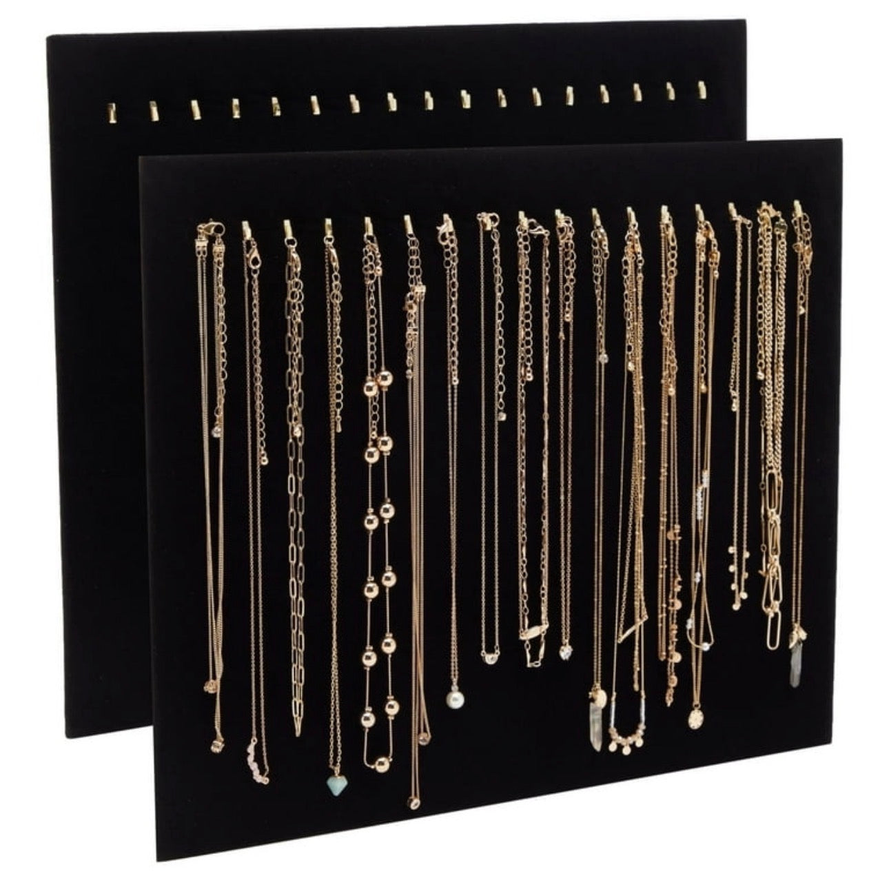 New- 22-Piece Jewelry Display Organizer Set - Necklace, Bracelet, Ring & Earring Stands (Black)