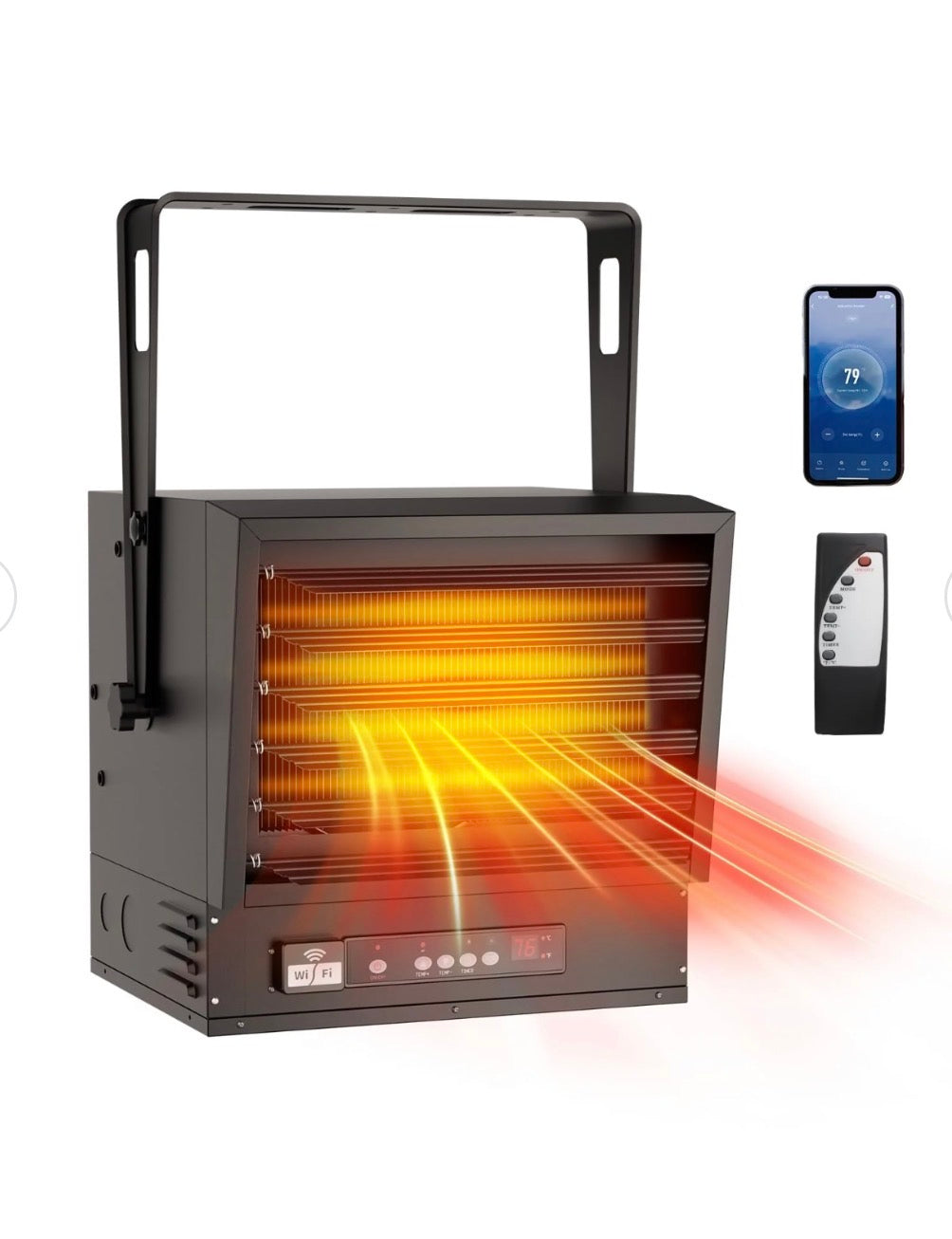 NEW- ROVSUN 10000W 240V Digital Ceiling Electric Mounted Heater with Remote & APP Control