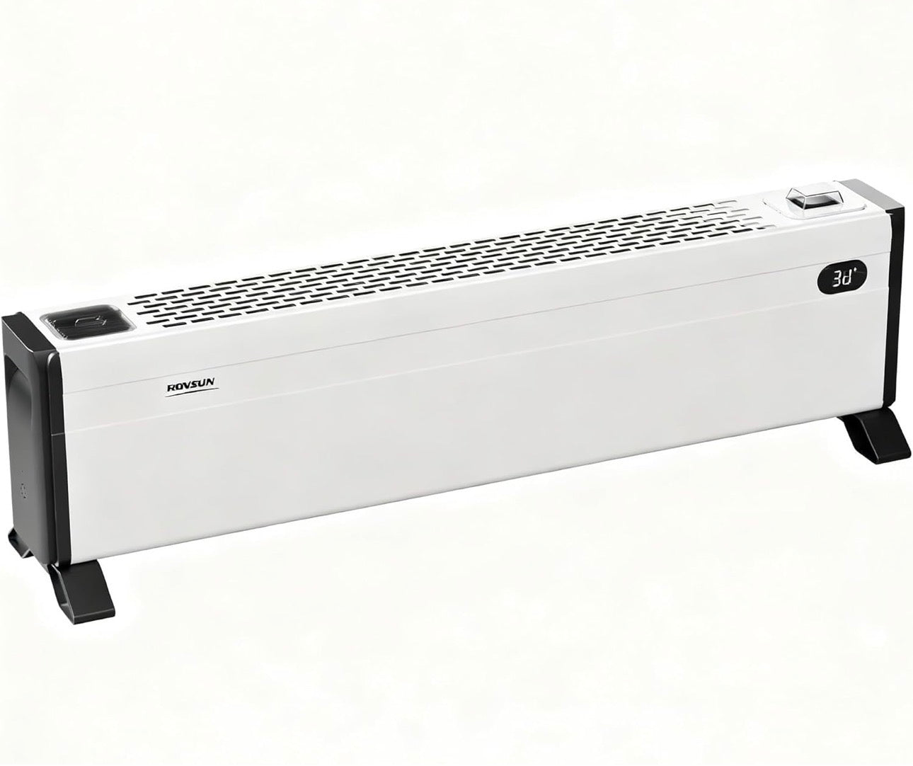 NEW- ROVSUN 32'' Electric Baseboard Heater with Easy Button Control, 1500W Convection Space Heater w/Adjustable Heating Modes, Overheat & Tip-Over Protection for Indoor Home Bedroom Office,