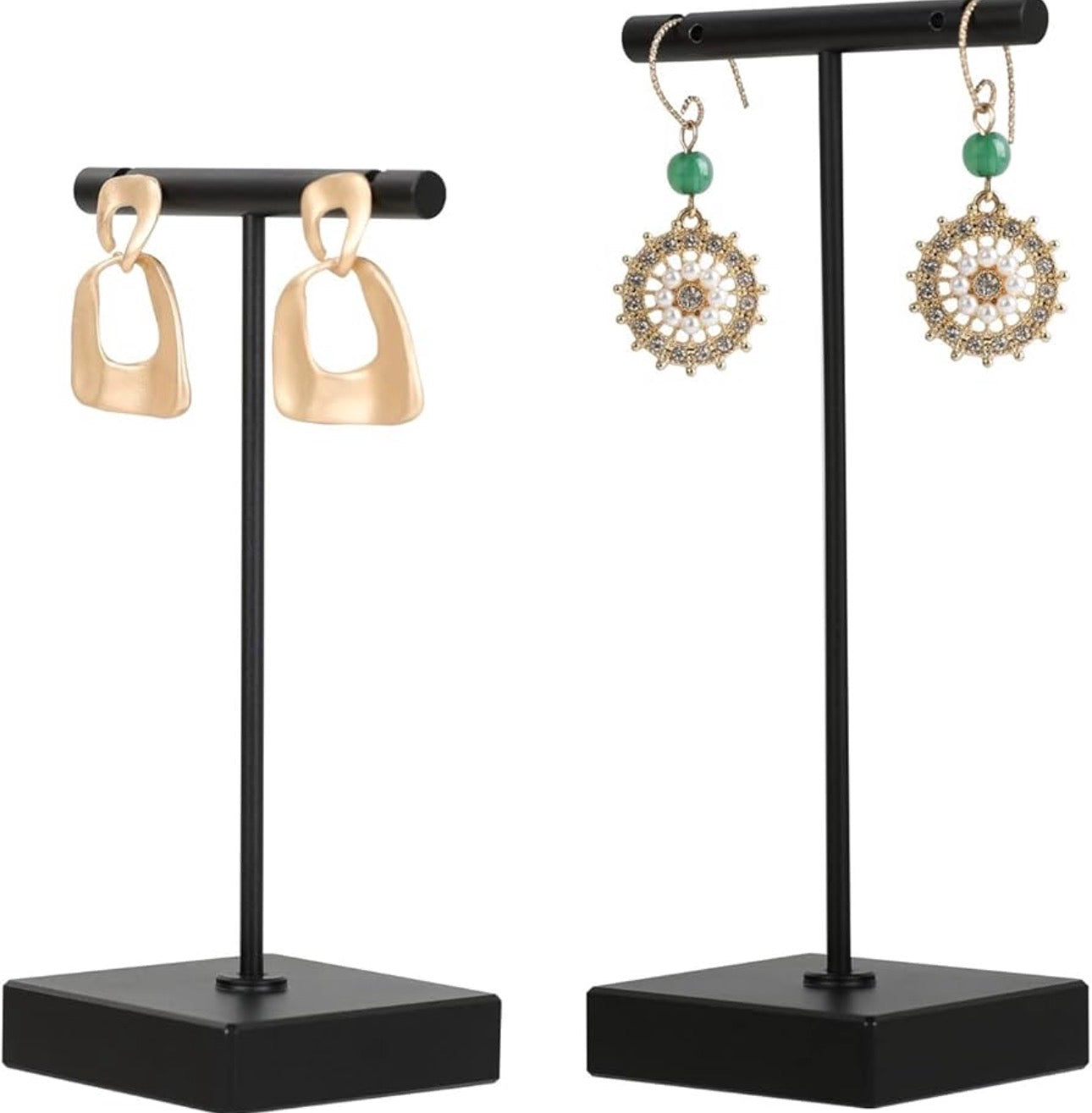 New- 22-Piece Jewelry Display Organizer Set - Necklace, Bracelet, Ring & Earring Stands (Black)