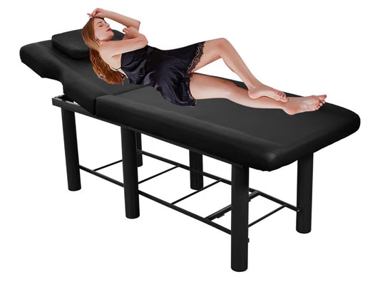 NEW- Heavy Duty Massage Table | Stationary Massage Beds with Adjustable Backrest | Heavy Duty Bed, 440.9Lbs Capacity Waxing Bed for Rehabilitation Spa Massage